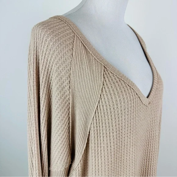 Free People We The Free Santa Clara Thermal Long Sleeve Tee Medium - Picture 6 of 14